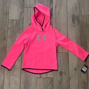 Neon pink hooded sweatshirt